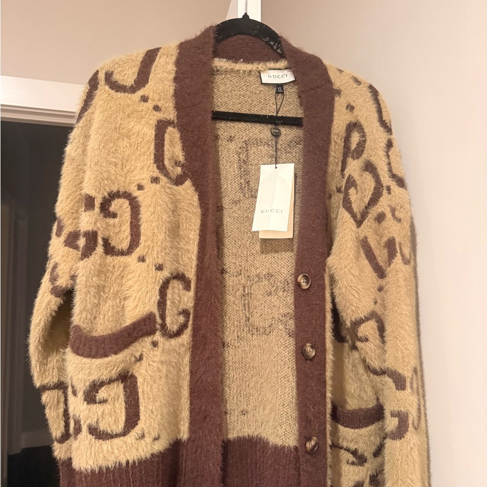Gucci Tan and Brown Knitwear